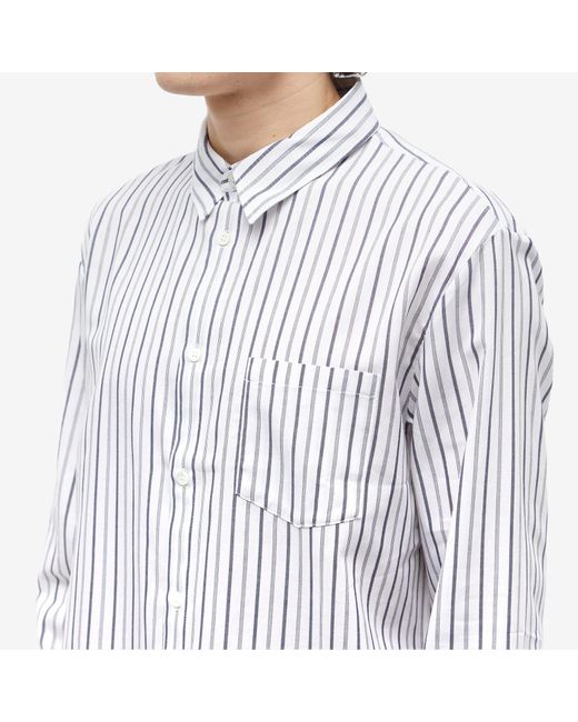 A.P.C. Blue Clement Stripe Shirt for men
