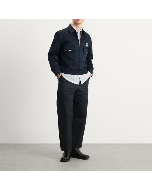 Late Checkout Blue Work Trousers for men