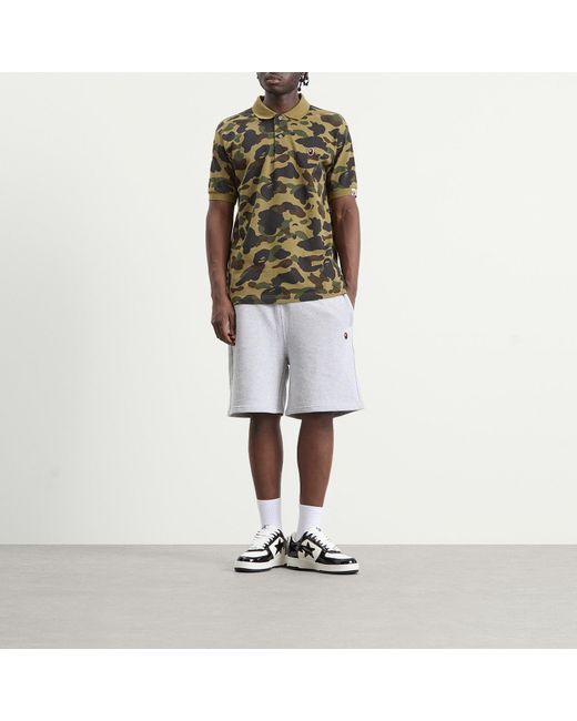 A Bathing Ape Green 1St Camo One Point Polo for men
