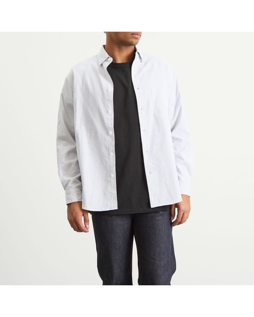 FRIZMWORKS White Og Stripe Oversized Shirt for men