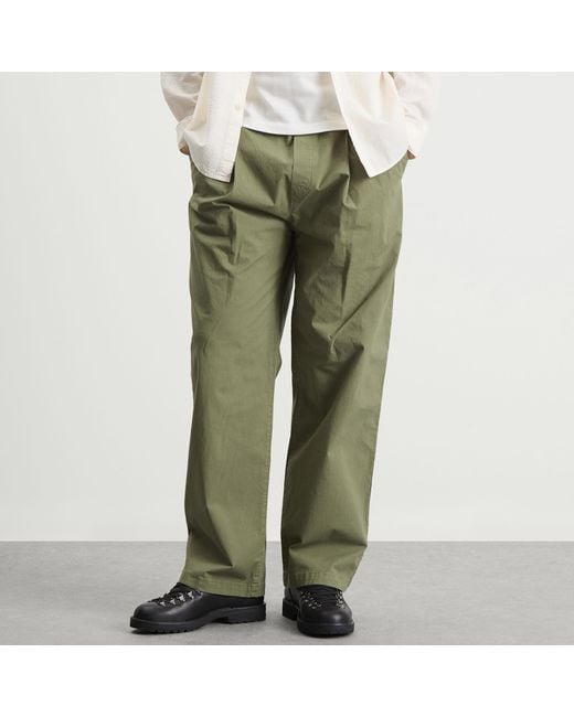 Folk Green Drawcord Loose Trouser for men
