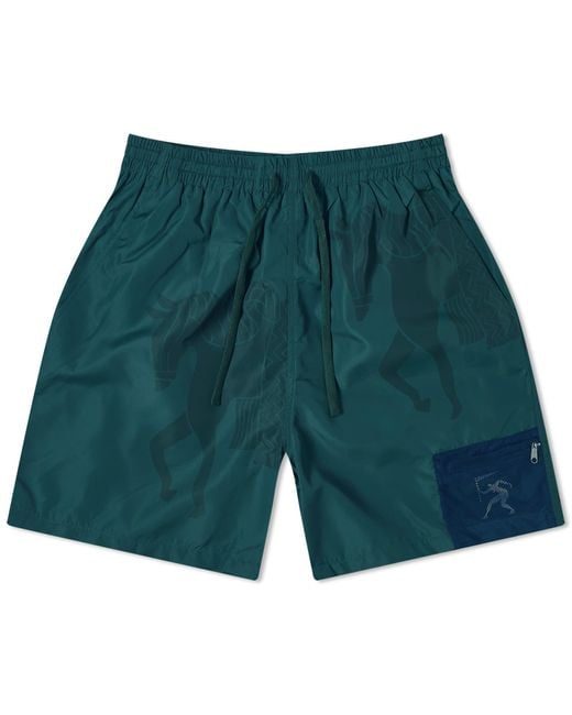 by Parra Green Short Horse Shorts for men