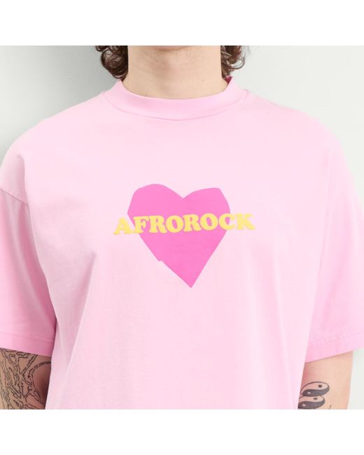 TGB Pink Afro Rock Love T-Shirt for men