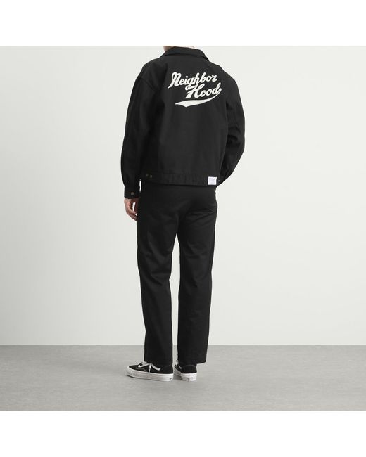 Neighborhood Black Zip Work Jacket for men