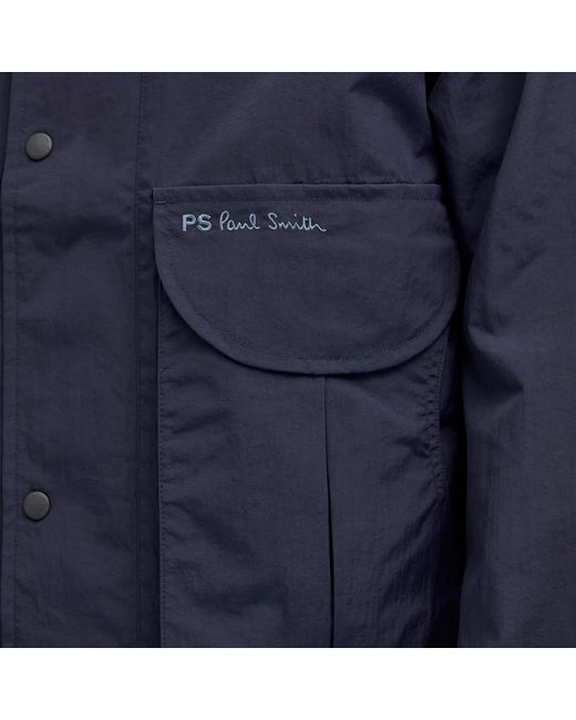 Paul Smith Blue Hooded Pocket Jacket for men