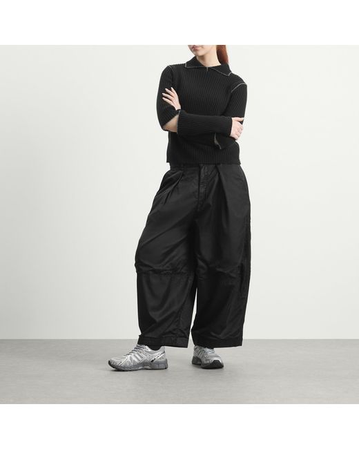 YMC Gray Deadbeat Satin Trousers