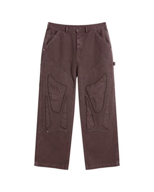 Umbro by Slam Jam Brown Shinguard Canvas Pant for men