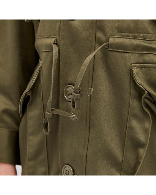 Monitaly Green Military Half Coat Type B for men