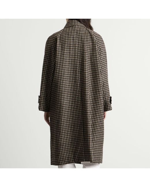 NOTHING WRITTEN Black Bébé Check Balmacaan Coat
