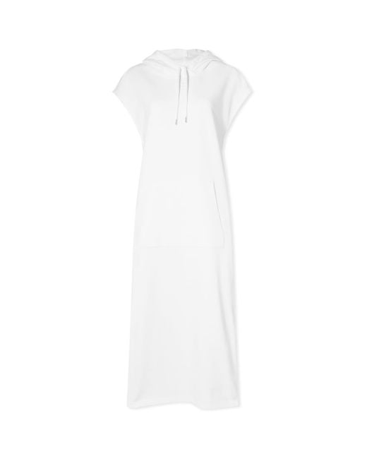 Courreges White Cocoon Fleece Hooded Tunic