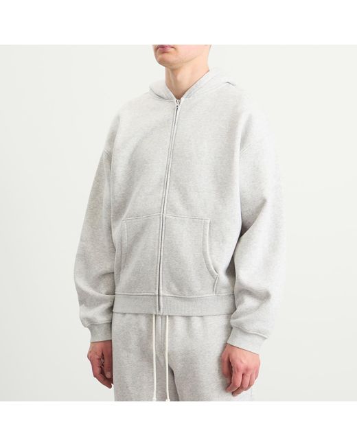 Skims White Zip Hoodie for men