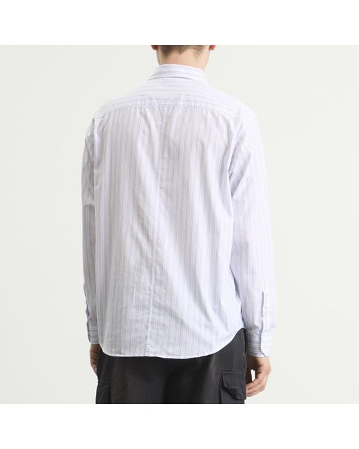 mfpen White Business Stripe Evening Shirt for men