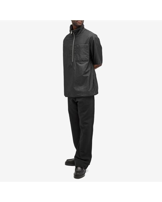 Jil Sander Black Jil Sander Plus Padded Half Zip Shirt for men