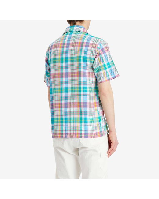 Dubbleware Blue Quincy Madras Vacation Shirt for men