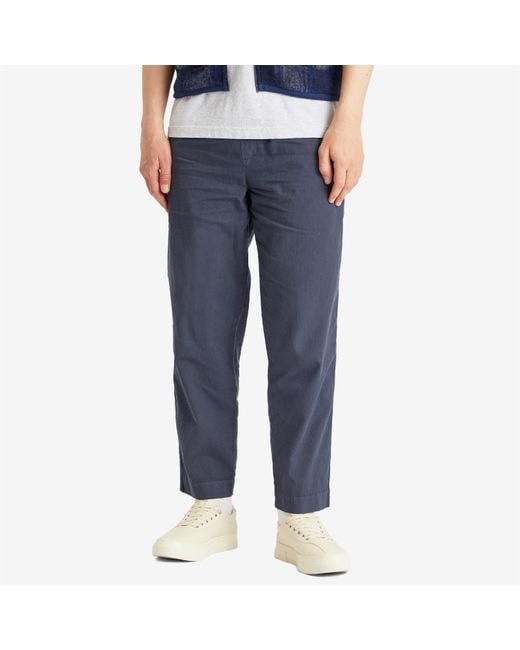 Folk Blue Drawcord Assembly Trouser for men