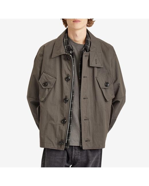 Our Legacy Brown Nylon Service Jacket for men