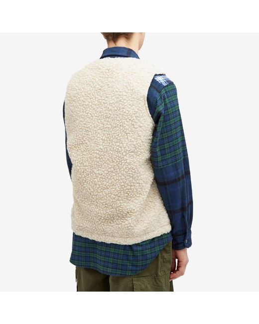 Cafe Mountain Natural Reversible Mountain Fleece Vest for men