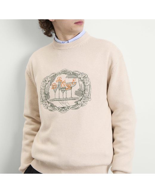 Drole de Monsieur Natural Cocktail Tray Knitted Jumper for men