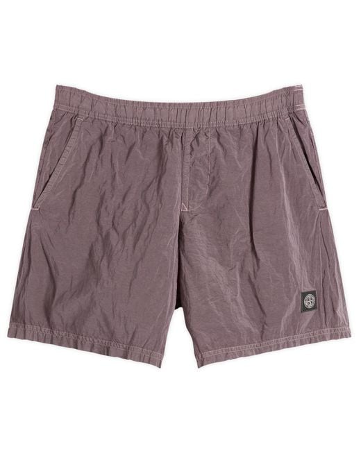 Stone Island Purple Nylon Metal Swim Shorts for men