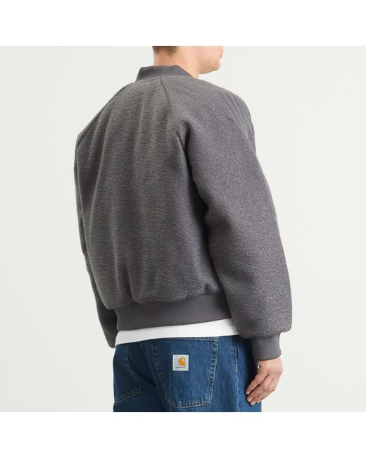 Adidas Gray Rev Bomber Jacket for men