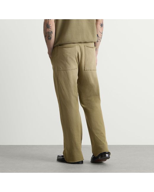 Les Tien Green Pique Cotton Yacht Jogger for men
