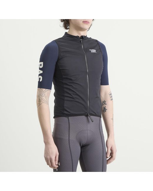 Pas Normal Studios Black Mechanism Stow Away Gilet for men
