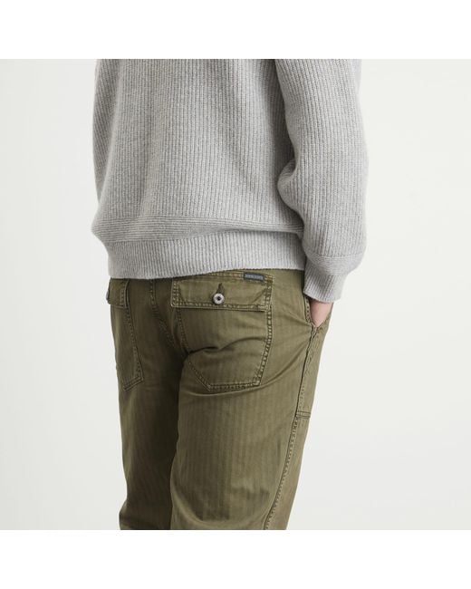 Dubbleware Green Herringbone Fatigue Pants for men
