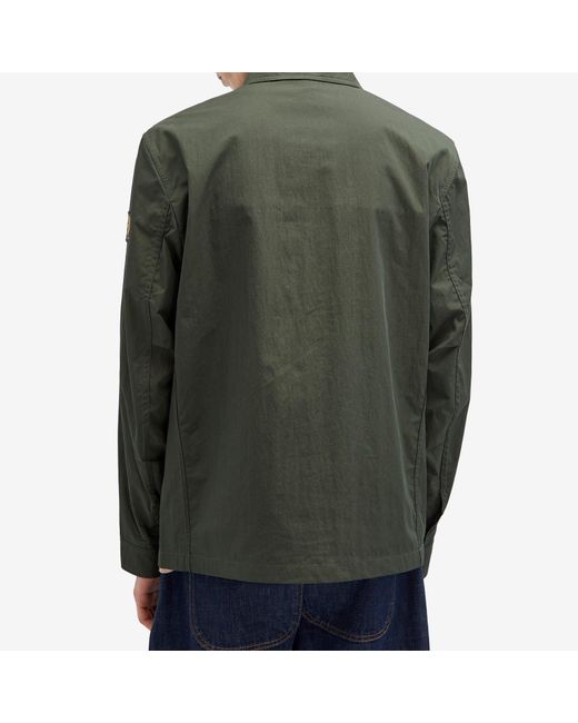 Belstaff Green Depot Cotton Gabardine Overshirt for men