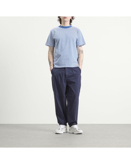 Armor Lux Blue Fine Stripe T-Shirt for men