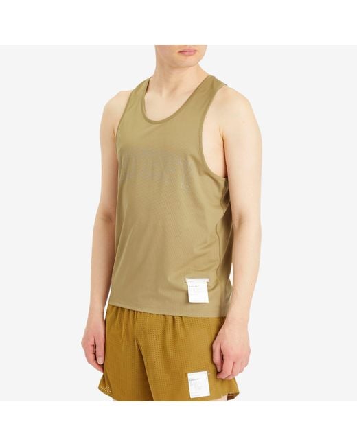 Satisfy Green Auralite Tech Singlet for men