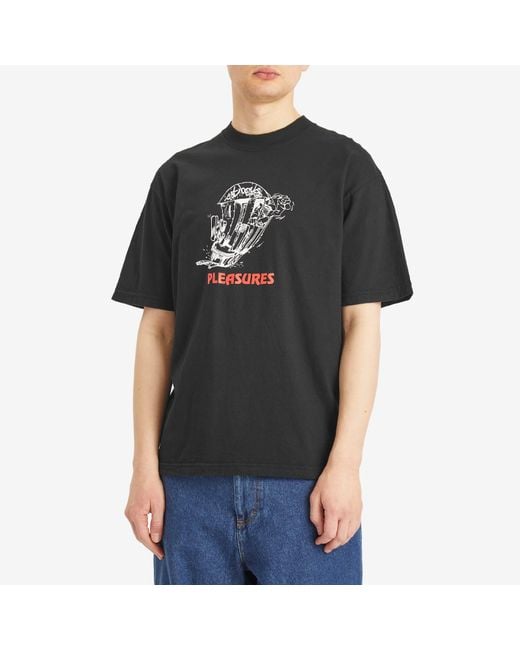 Pleasures Black X Fat Beats 9Th Street T-Shirt for men