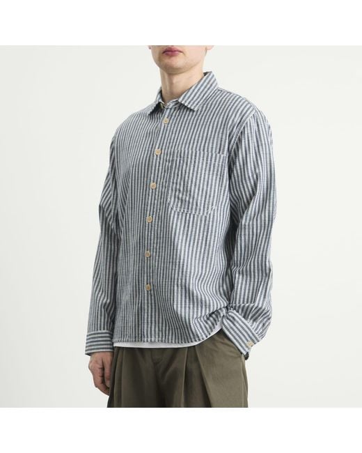 Folk Blue Easy Fit Shirt for men