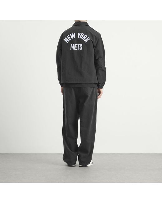 KTZ Black Mlb New York Mets Coaches Jacket for men
