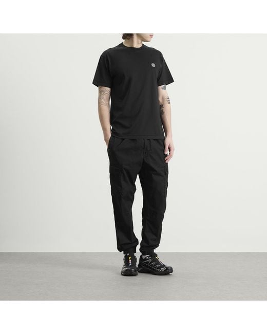 Stone Island Black Patch Logo T-Shirt for men