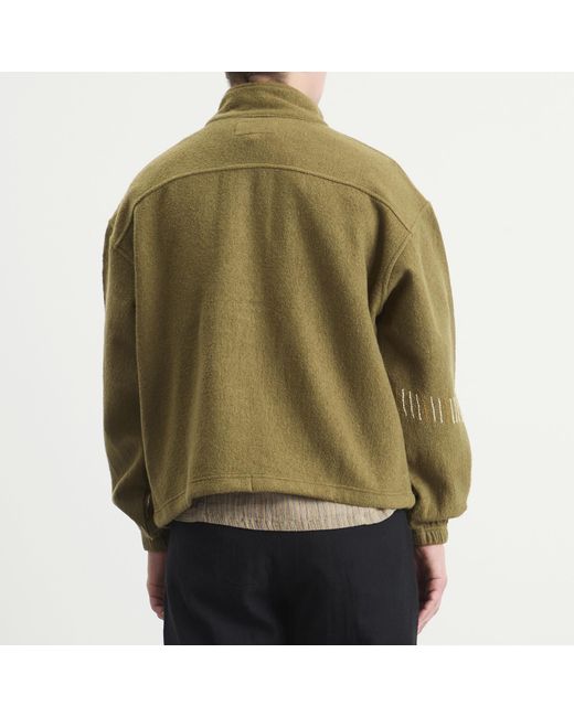 Kartik Research Green Beaded Kaza Jacket for men