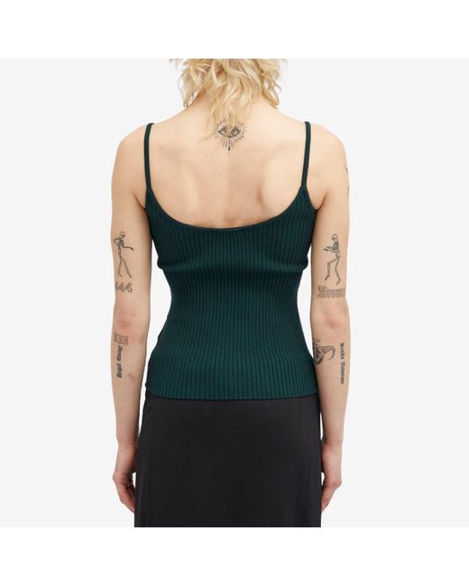 Courreges Green Reedition Knit Tank Top