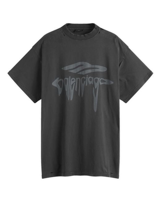 【送料関税込】Balenciaga Wavy Logo Oversized T-Shirt 送料関税込】Balenciaga Wavy Logo Oversized T-Shirt 関税込