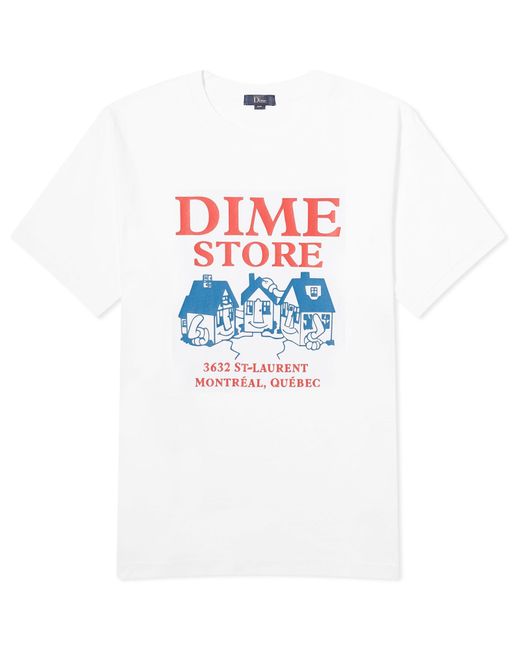Dime White Skateshop T-Shirt for men
