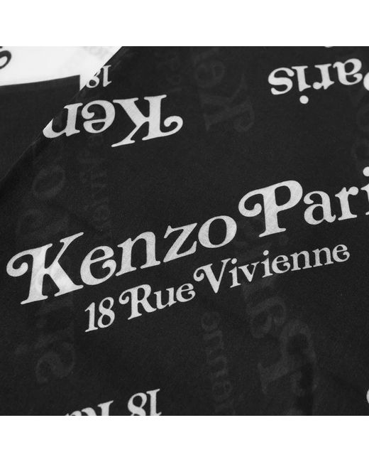 KENZO Black Kenzo Stole Logo Scarf