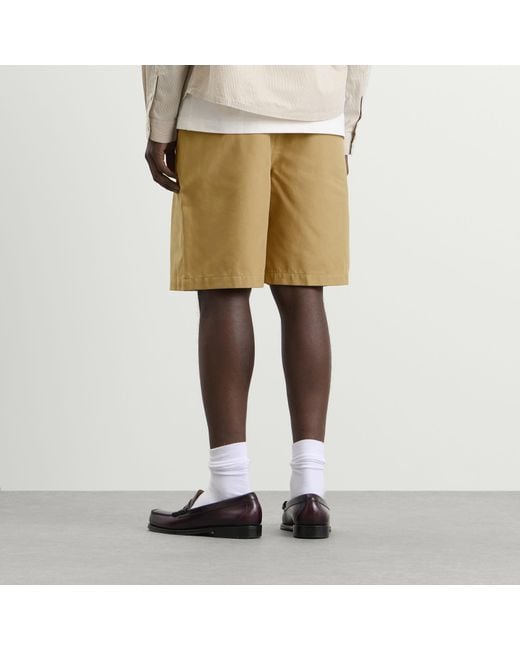 BOUND Natural Wide Pleated Shorts for men