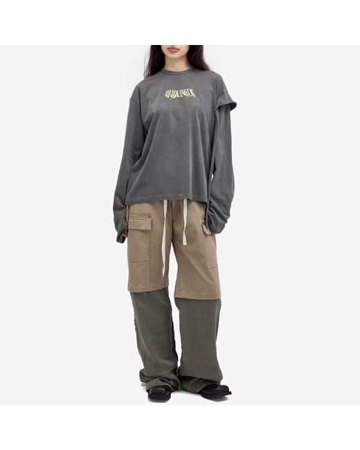OTTOLINGER Gray Deconstructed Oversized Top