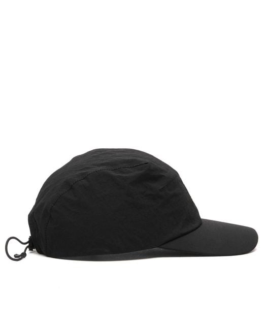 C P Company Black Paper Touch Baseball Cap for men