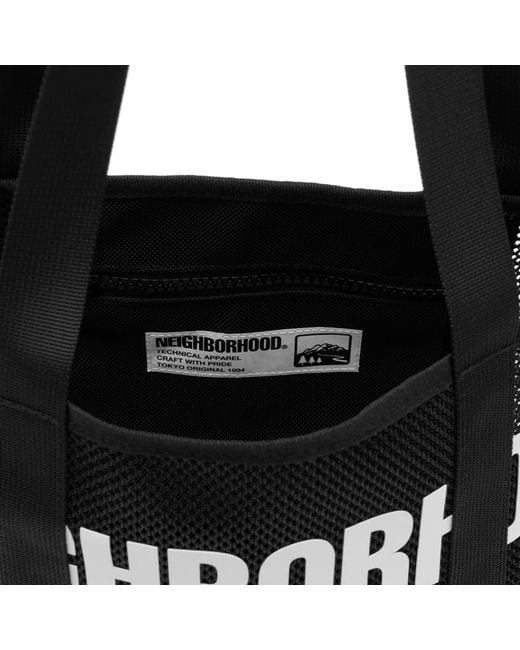 Neighborhood Black Mesh Tote Bag for men