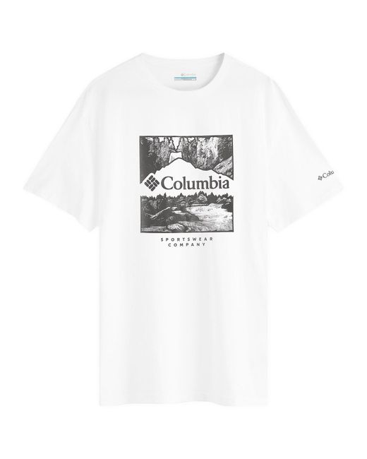 Columbia White Csc Seasonal Logo T-Shirt for men