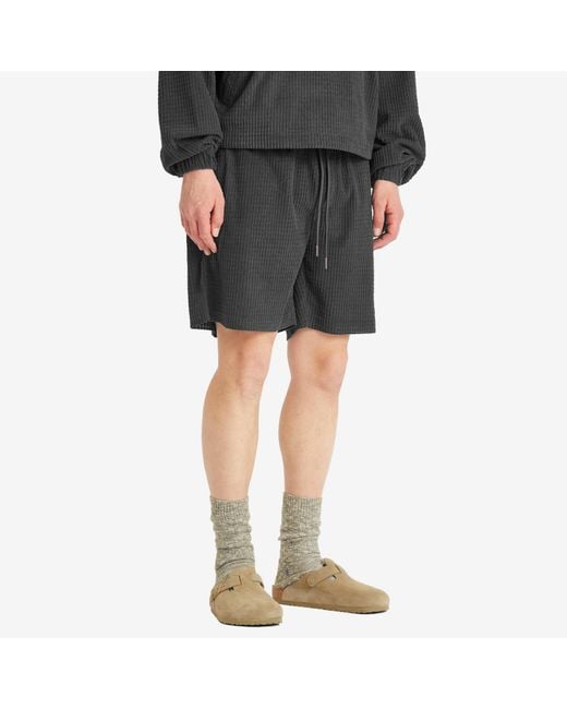 Honor The Gift Black Textured Knit Short for men