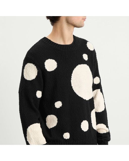 Folk Black Chain Crew Jumper for men