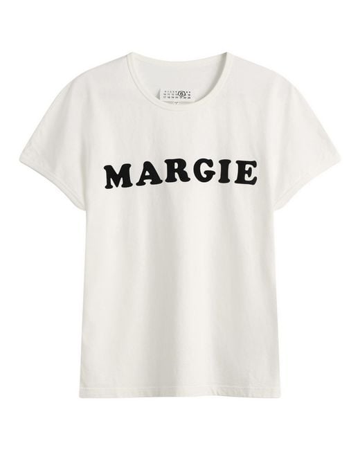 Maison Margiela White Mm6 Margie T-Shirt