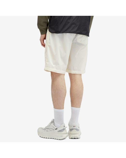 Moncler White Lightweight Nylon Shorts for men