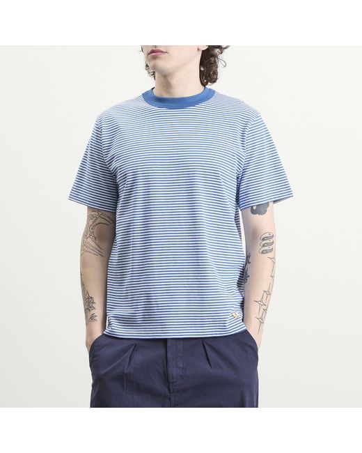 Armor Lux Blue Fine Stripe T-Shirt for men