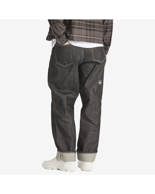 AWAKE NY Gray Logo Denim Jeans for men